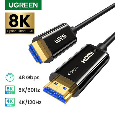 China No UGREEN 8K Fiber Optic Cable 2.1 HDMI-Compatible HDR 8K/60Hz Dynamic 3D eARC 48Gbps Ultra High Speed ​​3D HDCP2.2 For Samsung 8K TV for sale