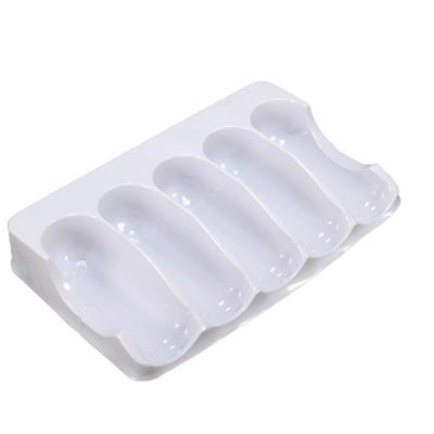 China Recyclable Tray Blister Packing Wholesale Disposable Packaging White Plastic PVC Blister Package Insert for sale