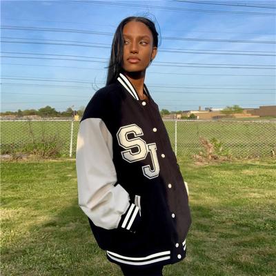 China QUICK DRY Casual Baseball Uniform With Pocket Coat Female All-matching Back To School Tops Letter Style Jacket Preppy Women Fall for sale