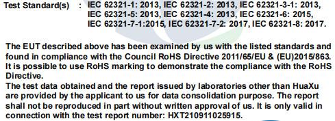 RoHS - Shenzhen Hanhua Opto Co., Ltd.