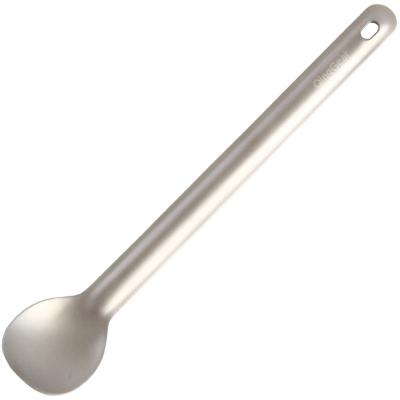 China Long Handle Camping Spoon Titanium Flateware S0125 Portable Outdoor Ultralight Utensil for sale