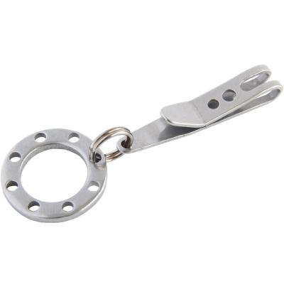 China 301 Stainless Steel EDC Tactical Key Chain Clip and Multi-Key Ring System UFO Style Contract Keychain for sale