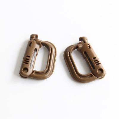 China Grimloc Plastic Military Carabiner Locking Snap D-Ring Vest Backpack Clip Buckle for sale