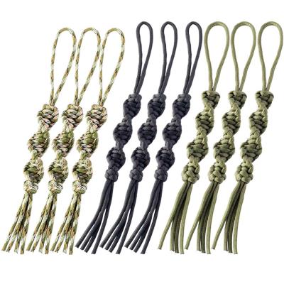 China QingGear Handcrafted Lanyard Outdoor Camping S0100 Tactical Pull Lanyard Twist Key Fob Flashlight USB Rope Knife for sale