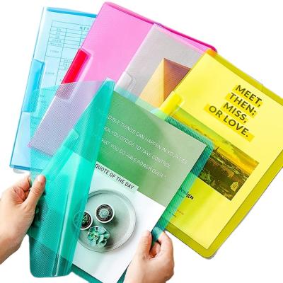 China New Durable Stationery Plastic Cover Clip Report Resume Folder for sale