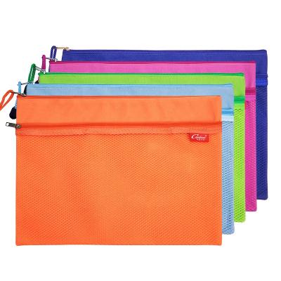 China Durable Small Double Zipper A5 Folder School Travel Office Document Bag for sale