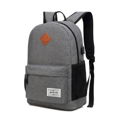 China School Waterproof Fashionable Student Customized Logo Fashion Oxford USB Port Bag Backpack for sale