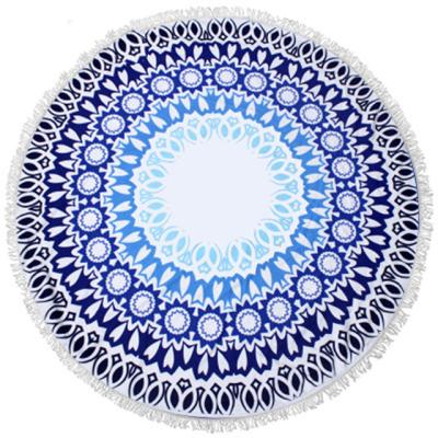 China Large QUICK DRY Custom Microfiber Mandala Beach Printing Round Beach Towels for sale