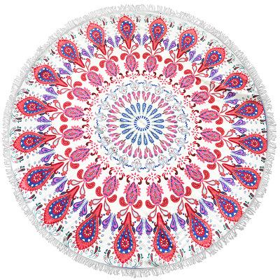 China Custom Luxury Round Hawaiian QUICK DRY Soft Microfiber Beach Towel for sale