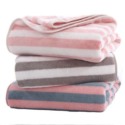 China Child Safe Coral Velvet Towel Set Gift Thick Absorbent High Quality Towel For Bathroom Towel for sale