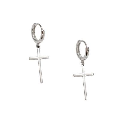 China FASHIONABLE Personality Earring Jewelry Silver Color Cross Hiphop Hypoallergenic Earrings For Women for sale