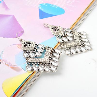 China FASHIONABLE Polynesian Ethnic Polynesian Alloy Earrings Symmetrical Exaggerated Symmetrical Polygonal Dangle Earrings for sale