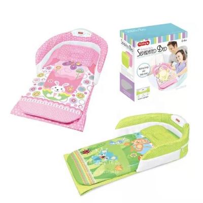 China Modern Multi-Function Baby Cartoon In The Bed Light Music Crib Folding Separated Portable Travel for sale