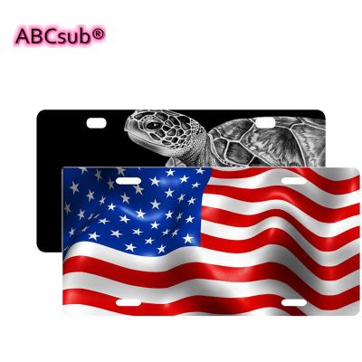 China Auto Dye Sublimation License Plate Blanks Blank Dye Sublimation Bicycle License Plate Aluminum Blanks for sale