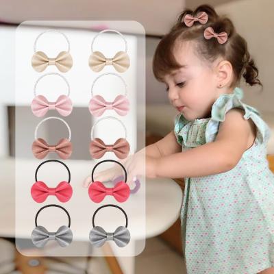 China Popular Custom Kids Solid Color Headband Large Cotton Canvas Fabric Bow Baby Headband for sale