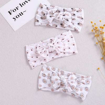 China New Fashion Kids Baby Hair Band Accessories High Quality Sporty Cotton Knot Oversized Baby Turban Bow Headband for sale