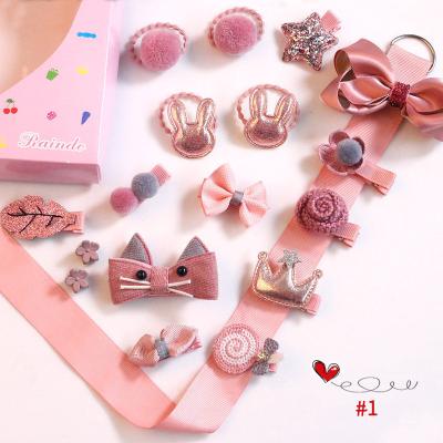 China New Soft Children's Hair Accessories Solid Color Cute Bear Rabbit Hand - Wool Woven Hairpin for sale