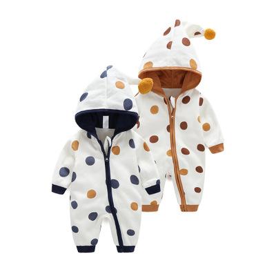 China Anti-Wrinkle Hot Sale Koala Hoodie Unique Baby Boy's Rompers Wholesale Spring Cotton Soft Cotton Baby Clothes for sale