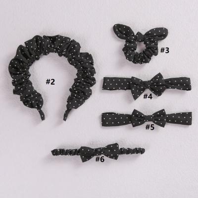 China Sporty Cute Black Dye Bow Tie Party Hair Band Girls Custom Made Rabbit Hair Band for sale