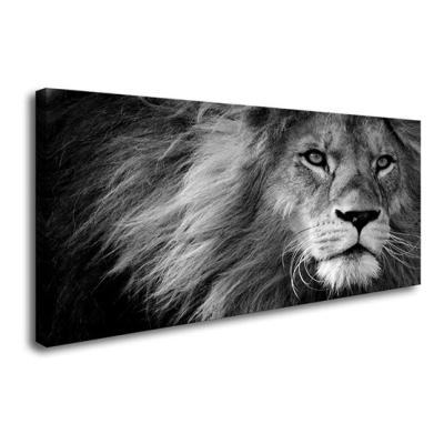 China Large Eco-Friendly Wood Stretched Canvas Lion Canvas Prints Wall Art View for Living Room Bedroom and Office for sale