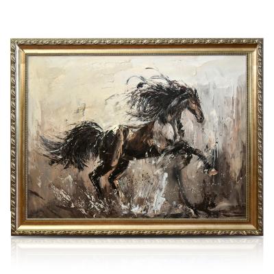 China Impressionist Art Oil Painting Canvas Horse Running Impressionist Hand Painted Home Wall Merchandise for sale