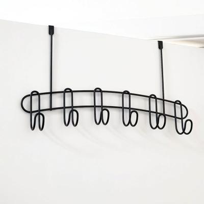 China Sustainable Home Organizer Over The Door Hook Organizer Rack Over The Door Hanger With 6 Hooks for sale