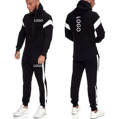 China Thermal Two Piece Winter Hoodie Set Set Logo Customized Two Piece Pants Set Sweat Suit Men Tracksuit for sale