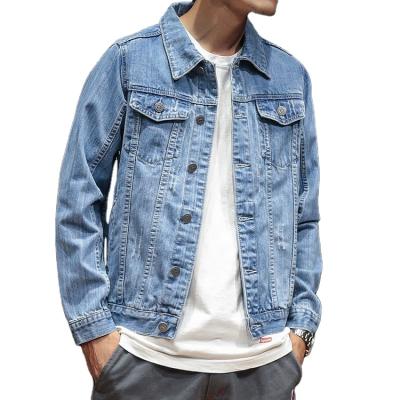 China 2021 China Factory OEM Cowboy Jeans Jacket For Men Streetwear QUICK DRY Jackets Coat Mens Denim Jacket for sale