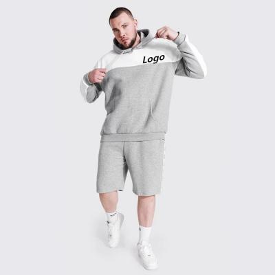 China Two Pieces Breathable Mens Set Plus Size Hoodies Sets Custom Casual Clothing Mens Short Sweatshirt Suit for sale