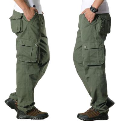 China Anti-pilling Men's Casual Multi Pockets Military Army Straight Loose Cargo Pants Long Tactical Men's Military Pants for sale