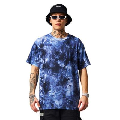 China 2021 new wholesale Anti-wrinkle men's clothing tie dye printed high quality street to wear T-shirts casual men's breathable T-shirt for sale