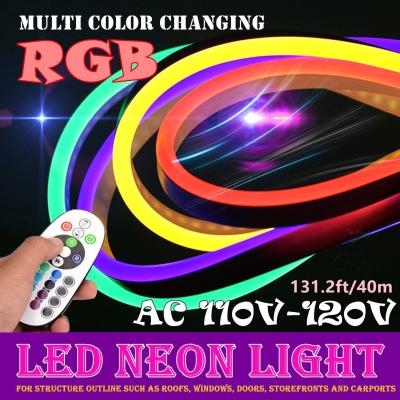 중국 최고 밝은 RGB LED 네온 코드 AC 110 - 120V 입력 전압 50M/목록 판매용