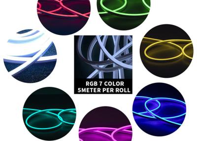 China Prenda impermeable Cuttable llevada RGB de la señal de neón SMD de los colores del silicón 7 en venta