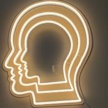 China Cuttable Warm White Brain RGB Neon Sign 13.7in Silica Gel Neon Light for sale