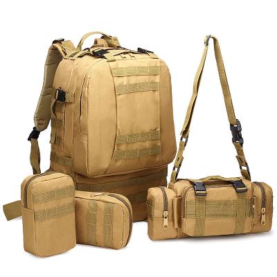 China 25-50L Outdoor Waterproof Tactical Camping Hiking Backpack , 4 in 1 Camouflage Military Army Rucksack Bags RJ-006 for sale