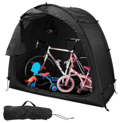 China Diamond Ground Nail Outdoors Hexagonal Bicycle Storage Shed 190T Bicycle Camping Tent Storage Shed 200x80x165cm for sale