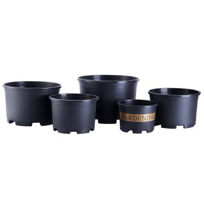 China 1,1.5 Eco-friendly Customized ,2,3,5,7 Gallon Plastic Planter Black Nursery Pots for sale