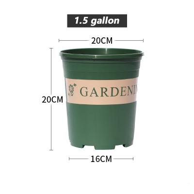 China Eco-friendly Cheap Gardening Growing Pots 1.5 Gallon Flower Round Outdoor Planters Nursery Pots With Good Drainage for sale