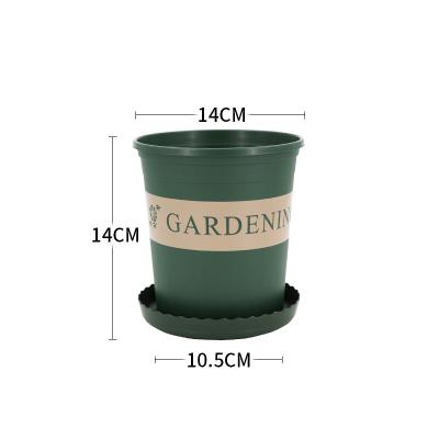 China Taizhou Eco-friendly Manufacturer Cheap Plastic Bulk 0.5 Gallon Black Pots Around Seedling Planters With Drainage Hole for sale