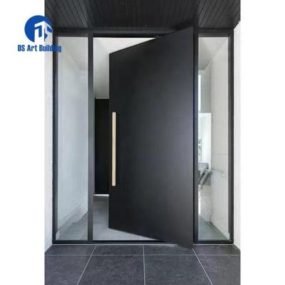 China Front Main Entrance Modern Entry Door Villa Swing Waterproof Wooden Pivot Doors Customized by DS for sale