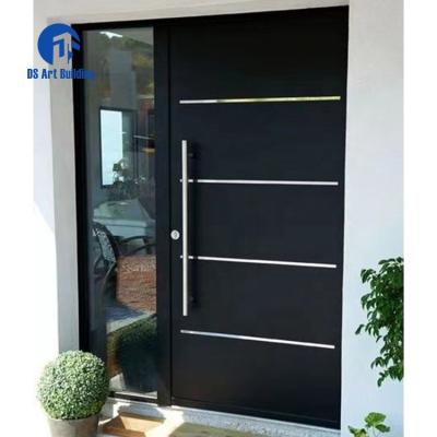 China DS Modern Design Waterproof Custom Wrought Iron Pivot Entry Door With Factory Price For Residential Projects for sale