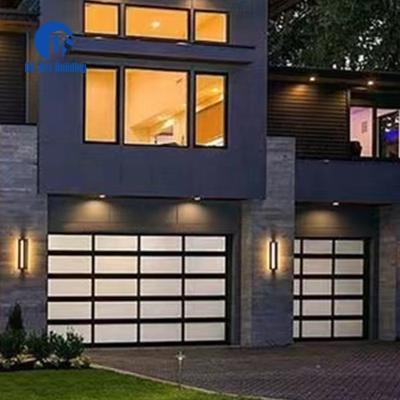 China Manufacturer New Design Aluminum Alloy Garage Mirror Door Modern Anti-theft DS Glass Garage Doors for sale