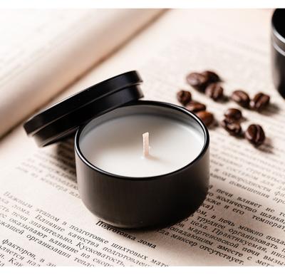 China Birthdays Small 2oz Tin Cans Round Cosmetic Seamless Metal Mini Tin Box Quality Candle for sale