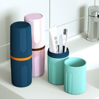 China Viable Portable Toothpaste Holder Travel Storage Bucket Family Hotel Bathroom Travel Wash Mouthwash Cup for sale