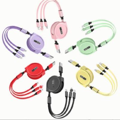 China High quality mobile phone factory manufacture various mobile phone 3 in 1 usb retractable cable for sale