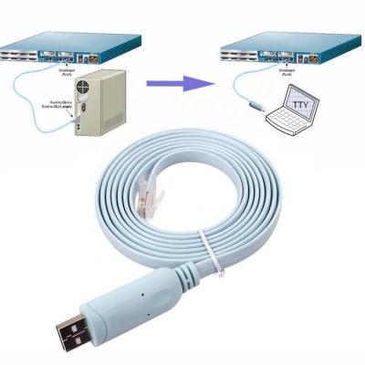 China New product hot sale high quality service programming machine usb one male to rj45 console ribbon cable with CH340 chipset for sale