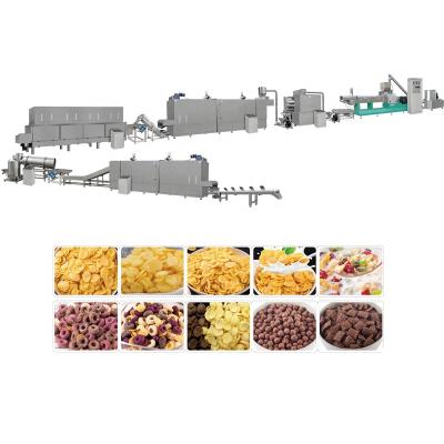 China High Efficinency Automatic Breakfast Cereal Snacks Extruder Machine Oats Flake Production Machine Line for sale