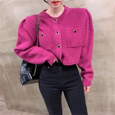 China 2021 Breathable Casual Autumn Winter Loose Long Sleeve Sweater Knitted Coat Knit Jacket Outwear Women Cardigan Sweater for sale