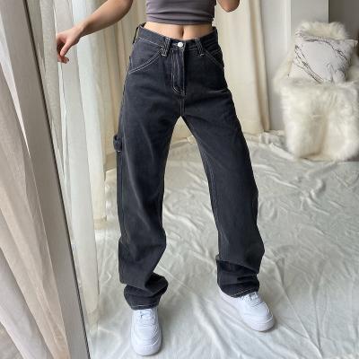 China Women's Casual Wide Leg Jeans Viable Wide Leg Pants High Loose Straight Denim Women's Waist Oversized Pants S-5XL Long Pants for sale