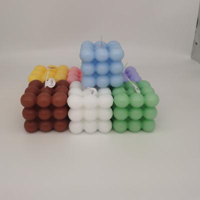 China 2021 Wholesale Luxury Perfume Scented Hot-sale Bubble Aroma Ready To Ship Gift Set Rubik's Cube Bubble Scented Candles for sale